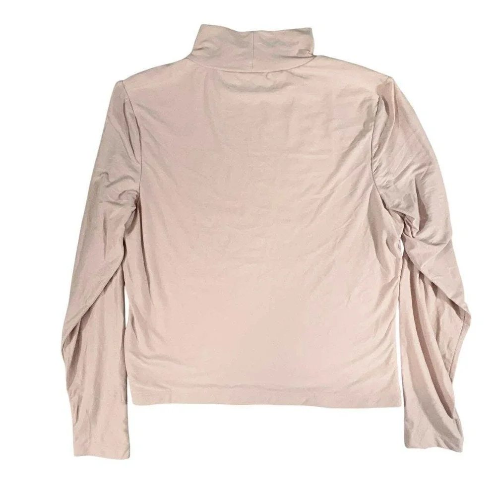 Wild Fable Womens Long Sleeve Turtleneck Top Blouse Tan light pink‎ large NEW